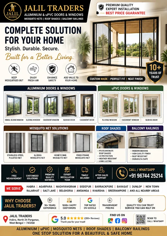 Complete Aluminium & uPVC Door and Window Solutions in Kolkata
