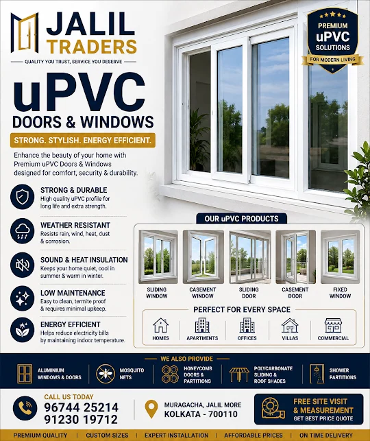 Premium uPVC Doors & Windows in Kolkata | Jalil Traders 🏠✨