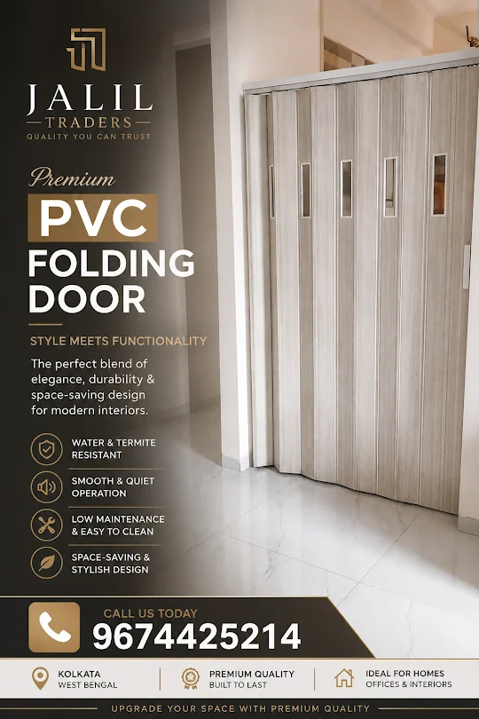Premium PVC Folding Door Installation in Kolkata | Jalil Traders